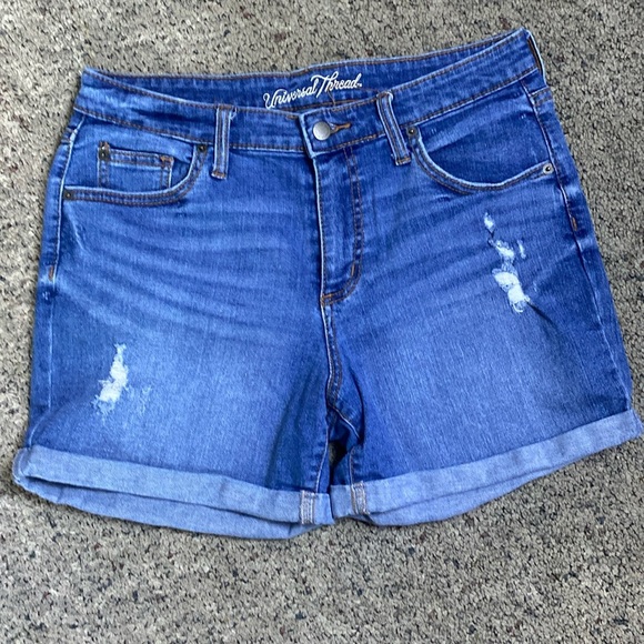 Universal Thread Pants - Universal Thread Midrise Boyfriend Distressed Jean Shorts Sz 10